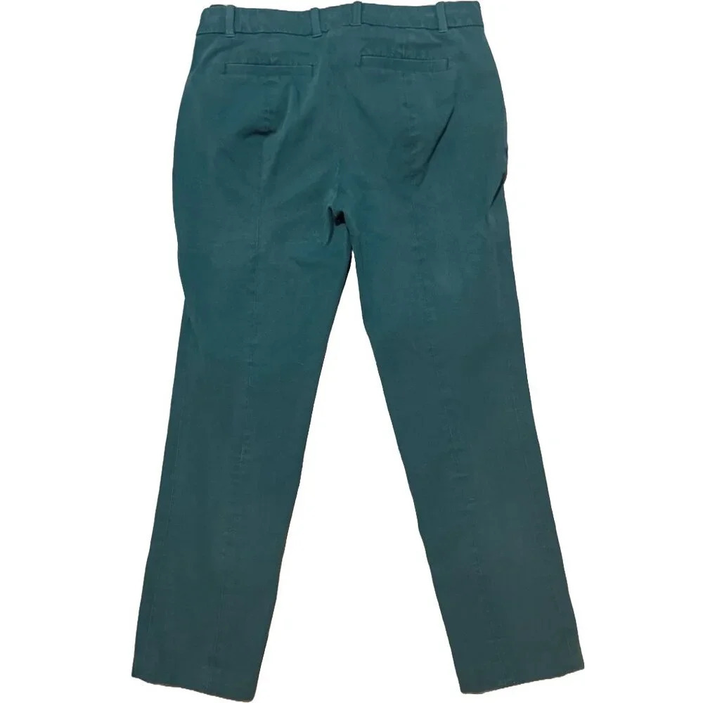 J. Crew Deep Teal Straight-Leg Trousers